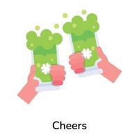 Trendy Cheers Concepts vector