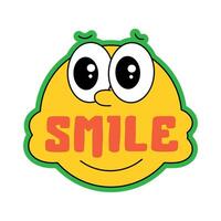 Trendy Smile Emoji vector