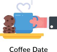Trendy Coffee Date vector