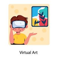 Trendy Virtual Art vector