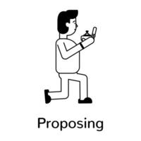 Trendy Proposing Concepts vector