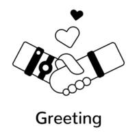 Trendy Greeting Concepts vector