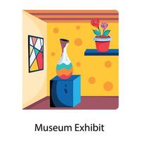 Trendy Museum Exhibit vector