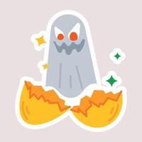 Trendy Scary Ghost vector