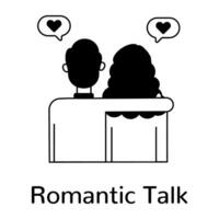 Trendy Romantic Talk vector