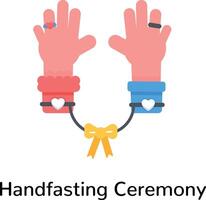 Trendy Handfasting Ceremony vector