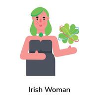 Trendy Irish Woman vector