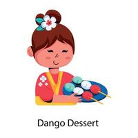 Trendy Dango Dessert vector