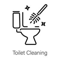 Trendy Toilet Cleaning vector