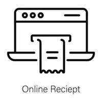 Trendy Online Receipt vector