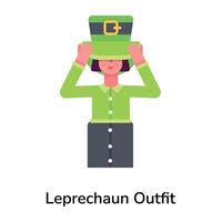 Trendy Leprechaun Outfit vector