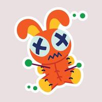 Trendy Voodoo Doll vector