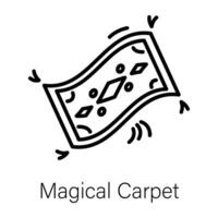 Trendy Magical Carpet vector