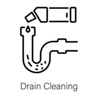 Trendy Drain Cleaning vector