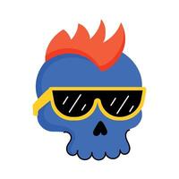 Trendy Punk Head vector