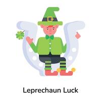 Trendy Leprechaun Luck vector