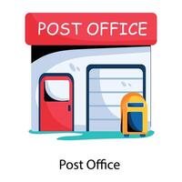 Trendy Post Office vector