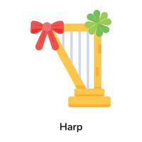 Trendy Harp Concepts vector