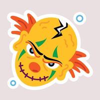 Trendy Creepy Clown vector