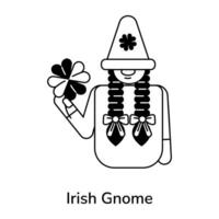 Trendy Irish Gnome vector