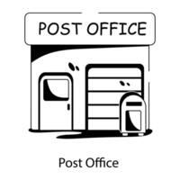 Trendy Post Office vector