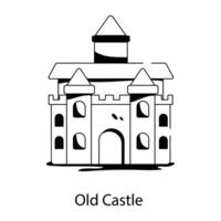 Trendy Old Castle vector