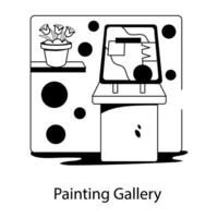 Trendy Painting Gallery vector