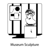 Trendy Museum Sculpture vector