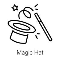 Trendy Magic Hat vector