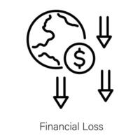Trendy Financial Loss vector