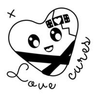 Trendy Love Cures vector