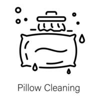 Trendy Pillow Cleaning vector
