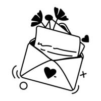 carta de amor de moda vector