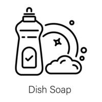 Trendy Dish Soap vector