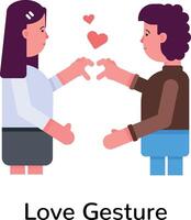 Trendy Love Gesture vector