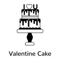 Trendy Valentine Cake vector