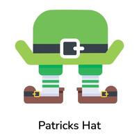 Trendy Patricks Hat vector