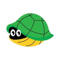 Trendy Hiding Turtle vector