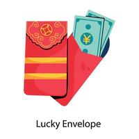 Trendy Lucky Envelope vector