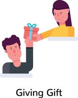 Trendy Giving Gift vector