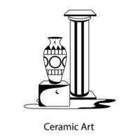 Trendy Ceramic Art vector