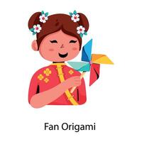 Trendy Fan Origami vector