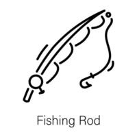 Trendy Fishing Rod vector