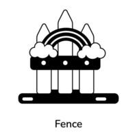 Trendy Fence Concepts vector
