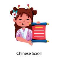 Trendy Chinese Scroll vector