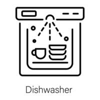 Trendy Dishwasher Concepts vector