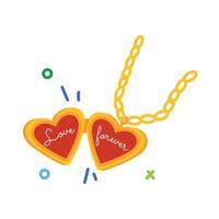 Trendy Love Locket vector