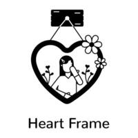 Trendy Heart Frame vector