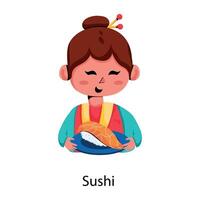 Trendy Sushi Concepts vector