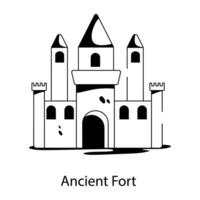 Trendy Ancient Fort vector